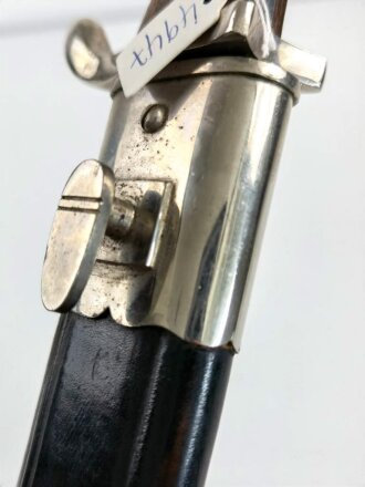 Kaiserreich, Seitengewehr Modell 98/02 mit Sägerücken, Eigentumstück, aufpflanzbar , Hersteller Eickhorn, sehr selten