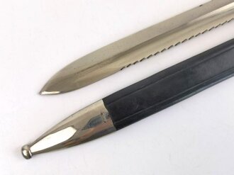 Kaiserreich, Seitengewehr Modell 98/02 mit Sägerücken, Eigentumstück, aufpflanzbar , Hersteller Eickhorn, sehr selten