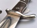 Kaiserreich, Seitengewehr Modell 98/02 mit Sägerücken, Eigentumstück, aufpflanzbar , Hersteller Eickhorn, sehr selten