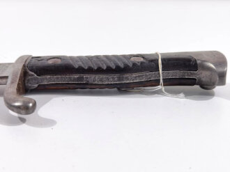 Preussen,Seitengewehr Modell 98/05 mit Feuerschutzblech, Herstellermarke Mauser Oberndorf, Klinge feldmässig angeschliffen