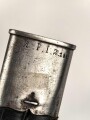 Preussen, Seitengewehr Modell 98/02, Kammerstück mit  Sägerücken, Lederscheide mit Truppenstempel R.P.I.2.185 , Herstellermarke Erfurt