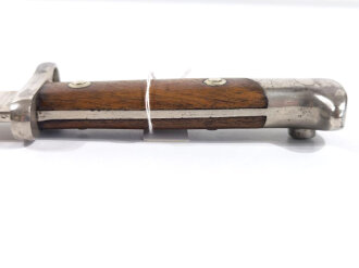 Kaiserreich, Seitengewehr Modell 1871/84, Eigentumstück in sehr gutem Zustand, Herstellermarke Weyersberg Kirschbaum Solingen, aufpflanzbar,