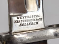 Kaiserreich, Seitengewehr Modell 1871/84, Eigentumstück in sehr gutem Zustand, Herstellermarke Weyersberg Kirschbaum Solingen, aufpflanzbar,