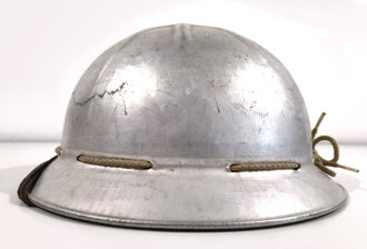 Feuerwehr, Grubenfeuerwehrhelm aus Aluminium, vermutlich Frankreich