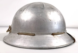 Feuerwehr, Grubenfeuerwehrhelm aus Aluminium, vermutlich Frankreich