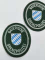 Ärmelabzeichen "Bayerische Grenzpolizei "  auf grünem Untergrund, sie erhalten 1 ( ein ) ungetragenes Stück