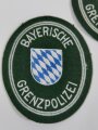 Ärmelabzeichen "Bayerische Grenzpolizei "  auf grünem Untergrund, sie erhalten 1 ( ein ) ungetragenes Stück