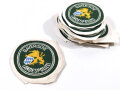 Bayerische Landespolizei, Ärmelabzeichen in gutem Zustand, aus dem Ärmel ausgeschnitten. Sie erhalten 1 ( ein ) Stück auf weißem Kunststoff