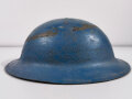 U.S. Modell 17 steel helmet. Original liner and chin strap, most likely used in the 20/30´s reused with new paint