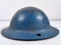 U.S. Modell 17 steel helmet. Original liner and chin strap, most likely used in the 20/30´s reused with new paint