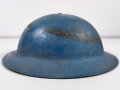 U.S. Modell 17 steel helmet. Original liner and chin strap, most likely used in the 20/30´s reused with new paint