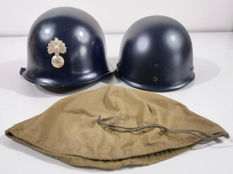 Frankreich, zweiteiliger Stahlhelm für Polizei in gutem Zustand