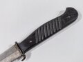 Grabendolch / Kampfmesser 1.Weltkrieg, dunkler Holzgriff mit 2 Nieten, Klinge beschliffen , die Parierstange abgebrochen aber beiliegend