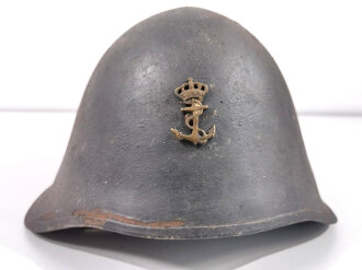 Dänemark, Stahlhelm Modell 23 mit Marineemblem....