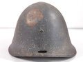 Dänemark, Stahlhelm Modell 23 mit Marineemblem. Originallack, ungereinigtes Stück