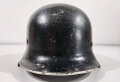 Feuerwehr Leichtmetall Helm III.Reich. Originallack, die Embleme abgekratzt