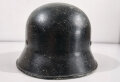 Feuerwehr Leichtmetall Helm III.Reich. Originallack, die Embleme abgekratzt