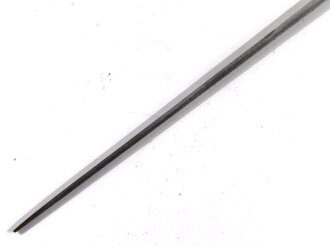 Tüllenbajonett mit Sperring für Dreyse Zündnadelgewehr  ,Deutschland, Modell 1841 dreikantig, Spitze ca 11 mm abgebrochen, Gesamtlänge 54,2cm,Klingenlänge  48,4 cm