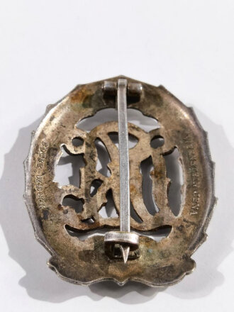 Deutsches Reichsportabzeichen DRL in Silber, getragenes Stück von Wernstein Jena