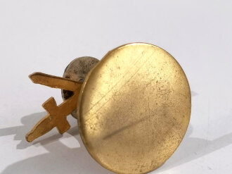 Knopflochspange leer, mit Schwerterauflage und Verwundetenabzeichen Silber 1. Weltkrieg