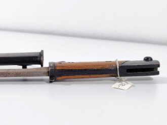 1.Weltkrieg, Seitengewehr Modell 1915 Typ II Gottscho Standard, ohne Feuerschutzblech, Überlackiert, Koppelschuhhalter wackelt