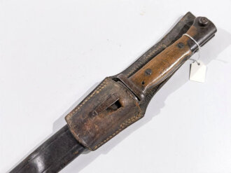 Preussen,  Seitengewehr Modell 84/98 alter Art ohne Feuerschutzblech, Kammerstück von 1888, an Tschechischem ? Koppelschuh
