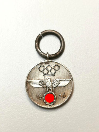 Miniatur für die Frackkette " Deutsche Olympia-Erinnerungsmedaille 1936 " Größe 15 mm