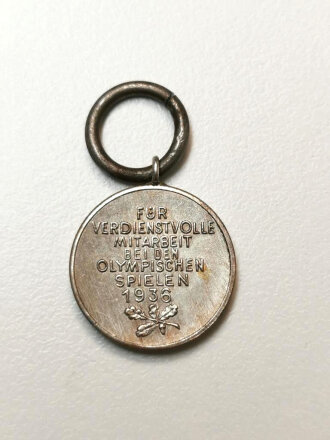 Miniatur für die Frackkette " Deutsche Olympia-Erinnerungsmedaille 1936 " Größe 15 mm