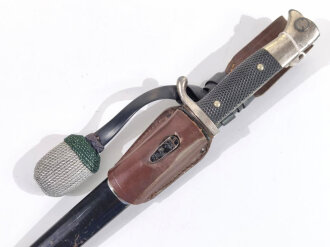 Extraseitengewehr KS98  für einen Unteroffizier, Eigentumstück mit braunem Koppelschuh und Portepeemit Band aus Kunststoff ,Hersteller A.Evertz, Länge 39,7 cm,