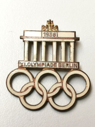 Olympische Spiele 1936 Berlin, Emailliertes Abzeichen Olympiade Berlin 1936