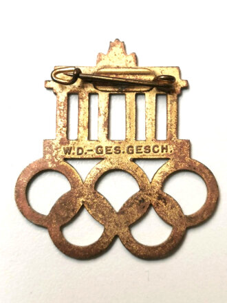 Olympische Spiele 1936 Berlin, Emailliertes Abzeichen Olympiade Berlin 1936