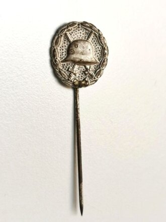 Miniatur zum Verwundetenabzeichen Silber 1. Weltkrieg, Größe 15 mm