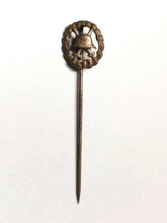 Miniatur zum Verwundetenabzeichen Silber 1. Weltkrieg durchbrochen, Größe 14 mm