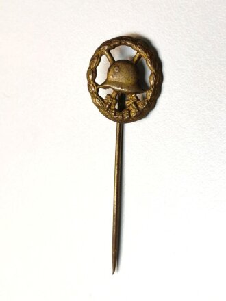 Miniatur zum Verwundetenabzeichen Gold 1. Weltkrieg durchbrochen, Größe 16 mm