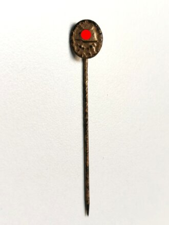 Miniatur, Verwundetenabzeichen 1939 Gold, Größe 9 mm, wohl neuzeitlich mit goldbronze angemalt