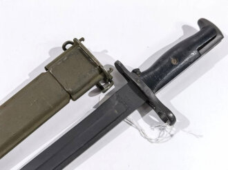 USA 2.Weltkrieg,  Seitengewehr mit Kunststoffscheide, gekürztes Modell, Markierungen SA 1909