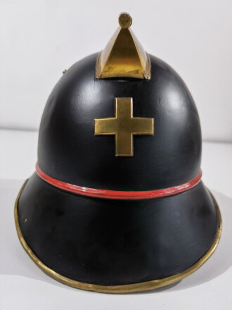 Schweiz, Feuerwehrhelm Metall, restauriertes Stück
