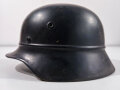 Stahlhelm Luftschutz, Originallack, das Abzeichen sauber entfernt