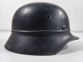 Stahlhelm Luftschutz, Originallack, das Abzeichen sauber entfernt