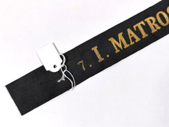 Kaiserliche Marine, Mützenband " I. Matrosen DivisionI. ", Länge 41cm