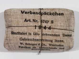 Verbandpäckchen kleines Modell datiert 1944