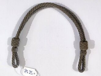 Mützenschnur für eine Schirmmütze der Wehrmacht. Gesamtlänge 31cm