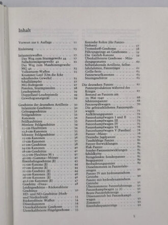 "Die deutschen Waffen und Geheimwaffen des 2. Weltkrieges und ihre Weiterentwicklung", 6. Auflage, 447 Seiten, gebraucht, gut, Schutzhülle rissig