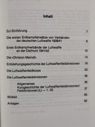 "Die deutschen Luftwaffen-Felddivisionen 1941-1945", 110  Seiten,  gebraucht, gut