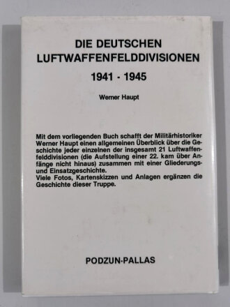 "Die deutschen Luftwaffen-Felddivisionen 1941-1945", 110  Seiten,  gebraucht, gut