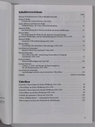 "Technikmuseum U-Boot Wilhelm Bauer Kleine Geschichte und Technik der deutschen U-Boote" 126 Seiten plus Anhang, gebraucht gut