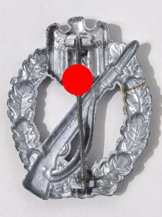 Infanterie Sturmabzeichen in Silber, Nicht magnetisch, mit Silberbronze aufgehübscht