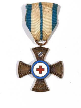 Rotes- Kreuz, Ehrenzeichen für Verdienste um das Bayerische Rote Kreuz in Bronze für 25 Jahre, von 1957 bis 1972