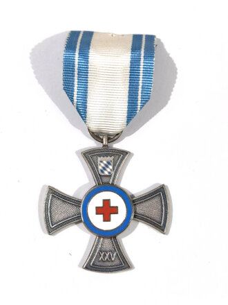 Rotes- Kreuz, Ehrenzeichen für Verdienste um das Bayerische Rote Kreuz in Silber für 25 Jahre, 2. Fassung seit 1972