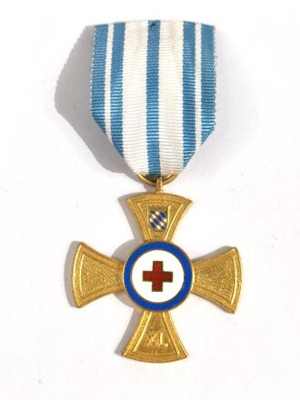 Rotes- Kreuz, Ehrenzeichen für Verdienste um das Bayerische Rote Kreuz in Gold für 40 Jahre, 2. Fassung seit 1972